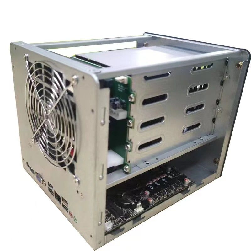 محفظه NAS ذخیره سازی سرور شاسی خانه 4 خلیج محفظه کامپیوتر پنل آلومینیوم آلیاژ
